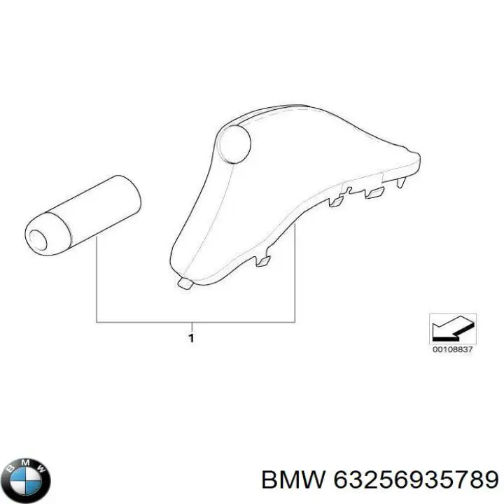 63256935789 BMW Стоп-сигнал заднього скла