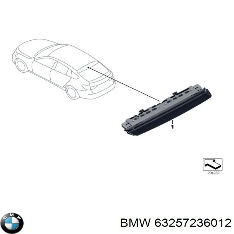 Стоп-сигнал BMW 63257236012 ціна, від 62.47 USD