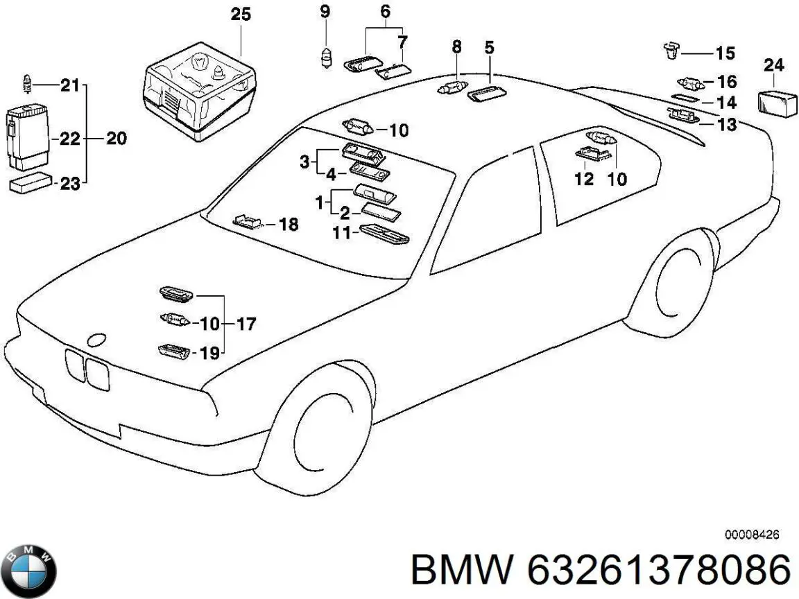 Купити 63261378086 BMW 