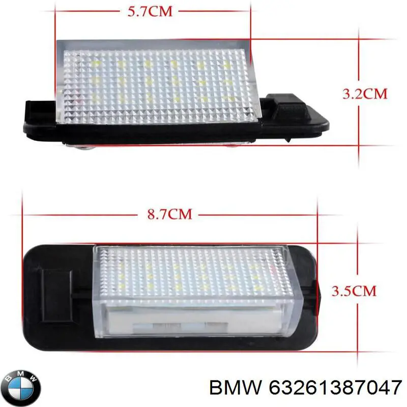 1387048 BMW Ліхтар освітлення номерного знака