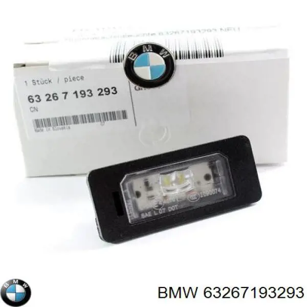 63267193293 BMW ліхтар підсвічування заднього номерного знака