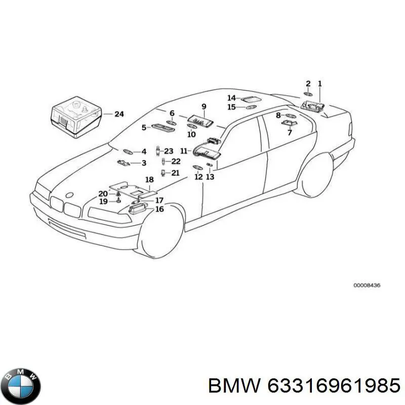  BMW 63316961985 ціна, від 6.33 USD