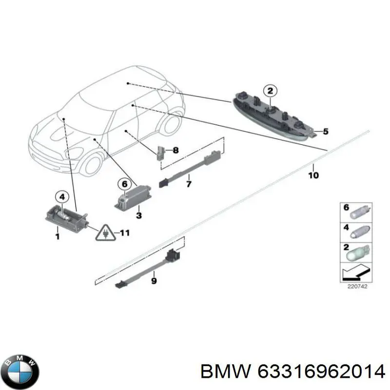 Лампочка галогенова, дальній/ближній BMW 63316962014 ціна, від 2.53 USD