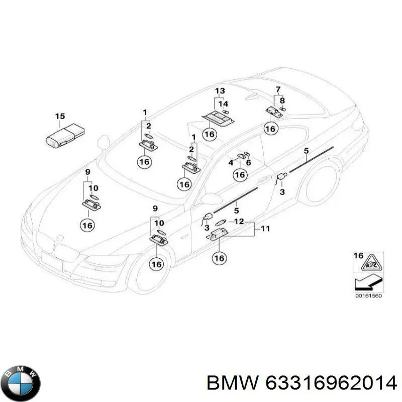Купити 63316962014 BMW Лампочка галогенова, дальній/ближній
