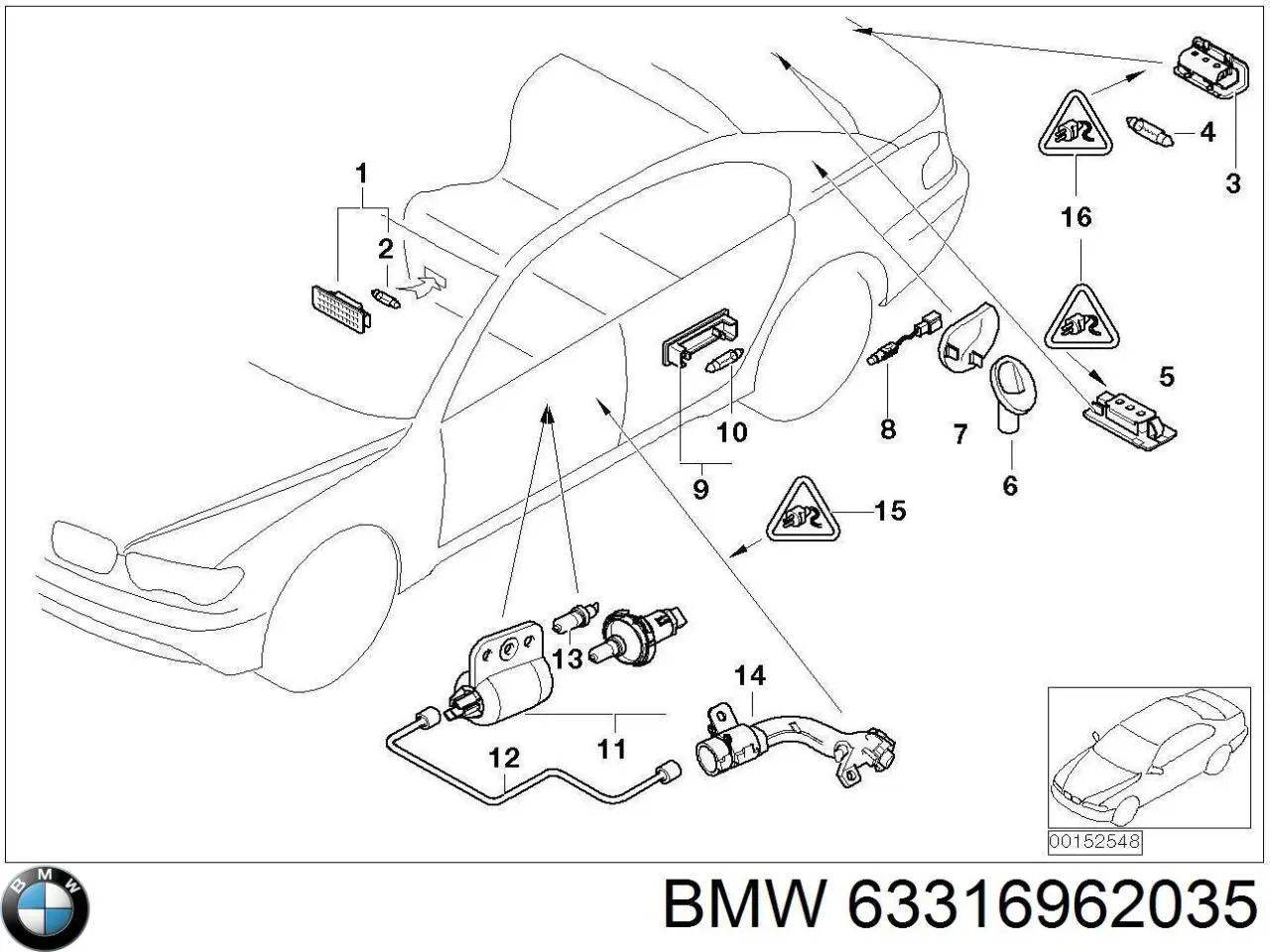  BMW 63316962035 ціна, від 3.80 USD