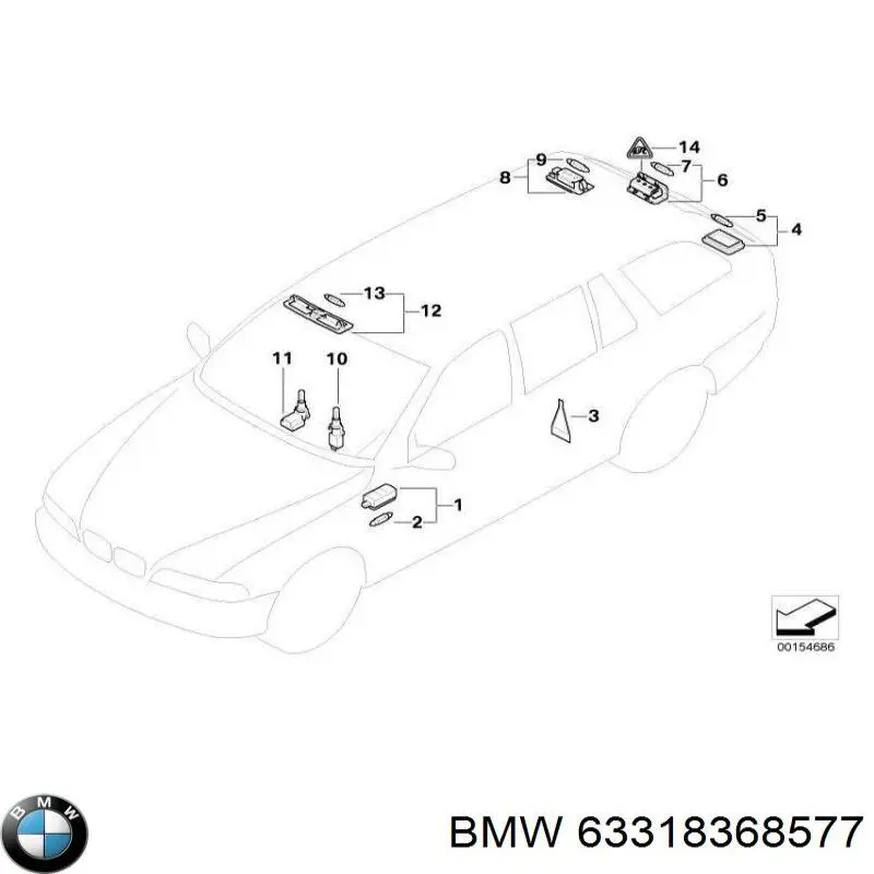 63318368577 BMW Підсвічування багажника