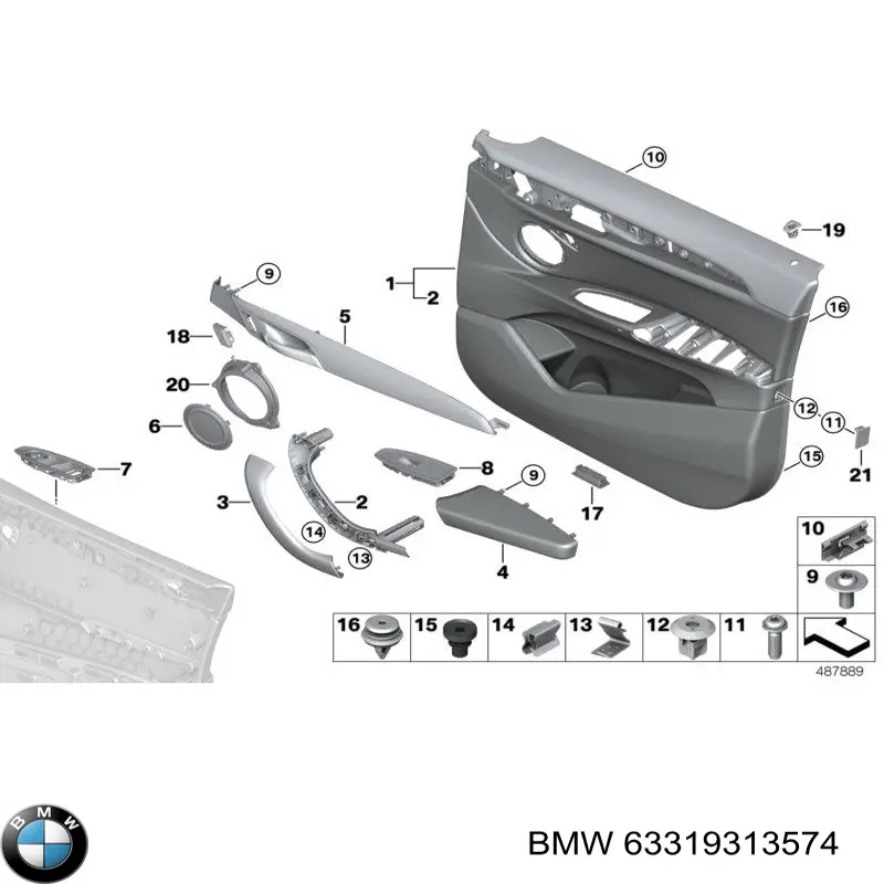 Купити 9313574 BMW Лампа підсвічування в двері, передньої правої