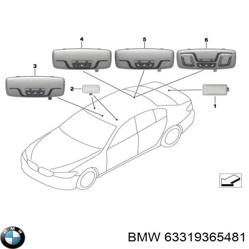 63319365481 BMW Лампочка освітлення салону