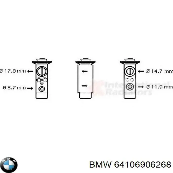 64106906268 BMW клапан trv, кондиціонера