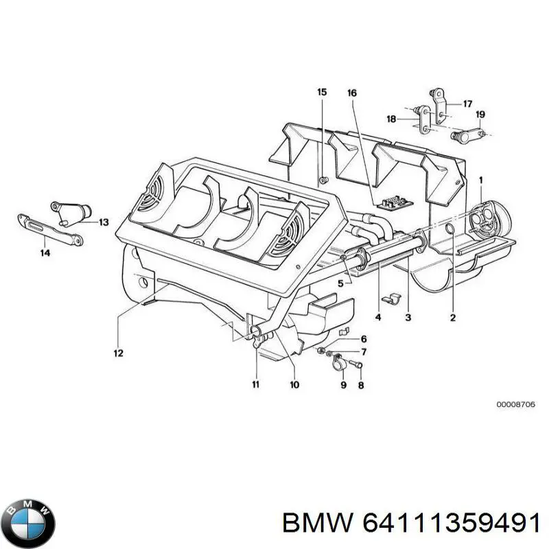 64111359491 BMW радіатор охолодження двигуна