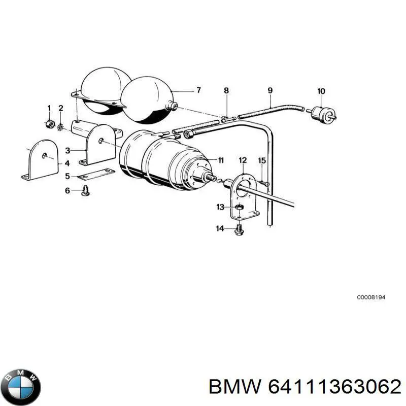 Клапан зворотний гальмівної системи BMW 64111363062 ціна, від 20.43 USD