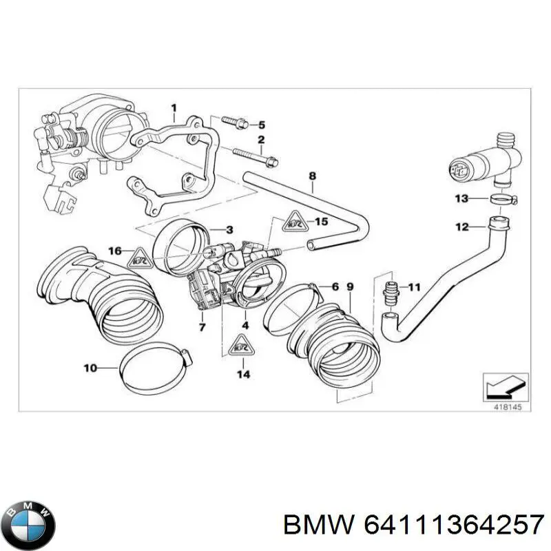  BMW 64111364257
