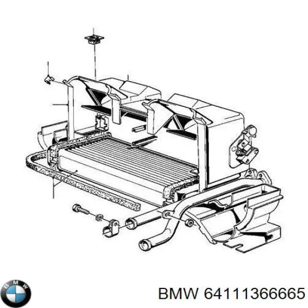 Радіатор пічки (обігрівача) BMW 64111366665 ціна, від 317.91 USD