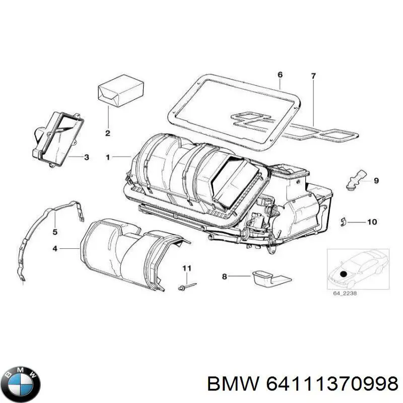 64111370998 BMW 