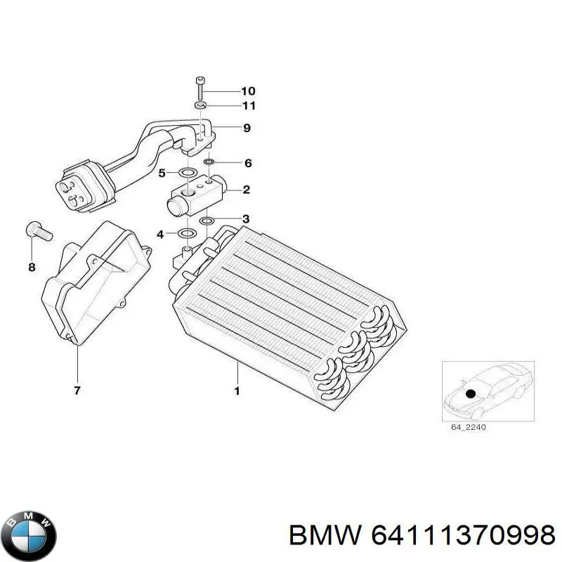  BMW 64111370998 ціна, від 25.33 USD