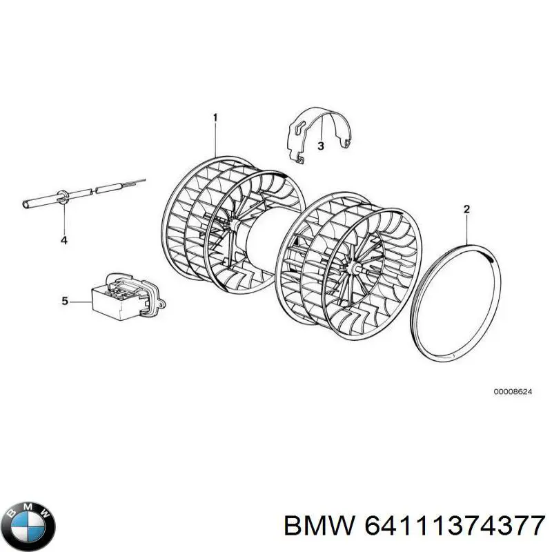 Купити 64111374377 BMW Електродвигуни (електродвигун обігрівача) або розетка причепа штепсельная