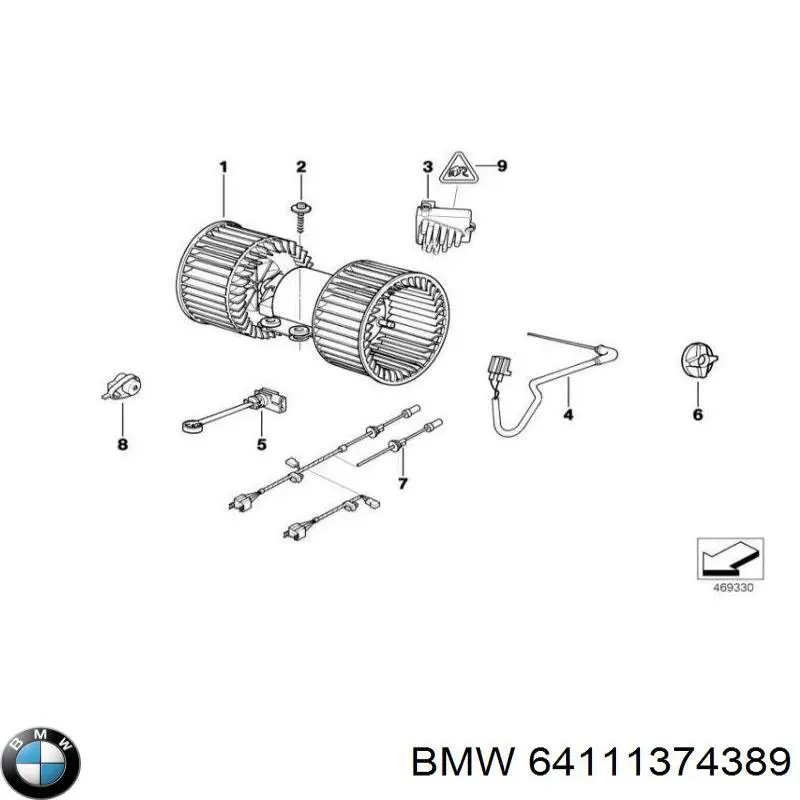  BMW 64111374389 ціна, від 60.77 USD