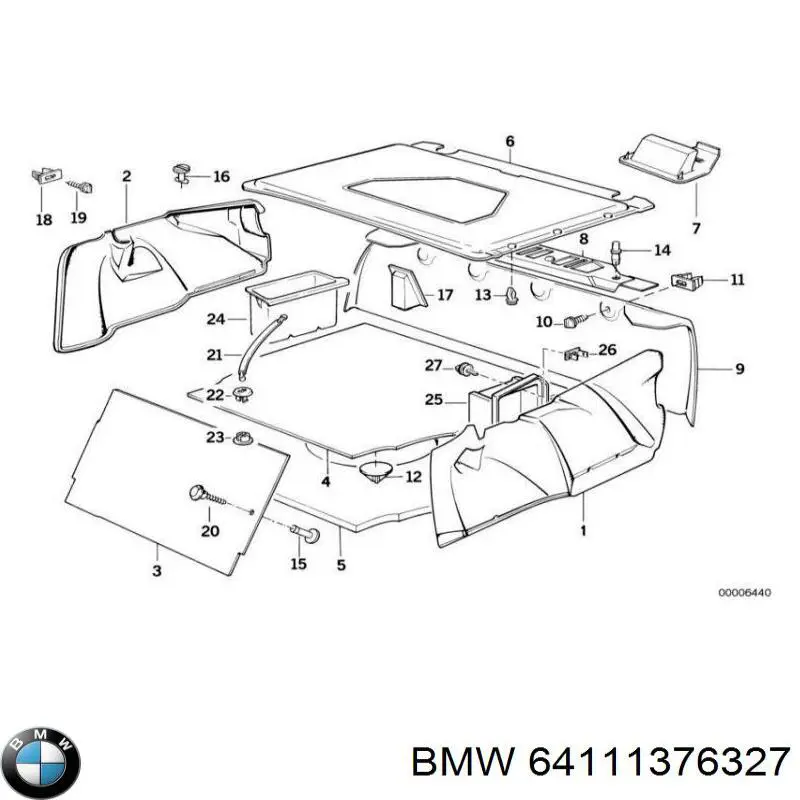  BMW 64111376327 ціна, від 1.22 USD