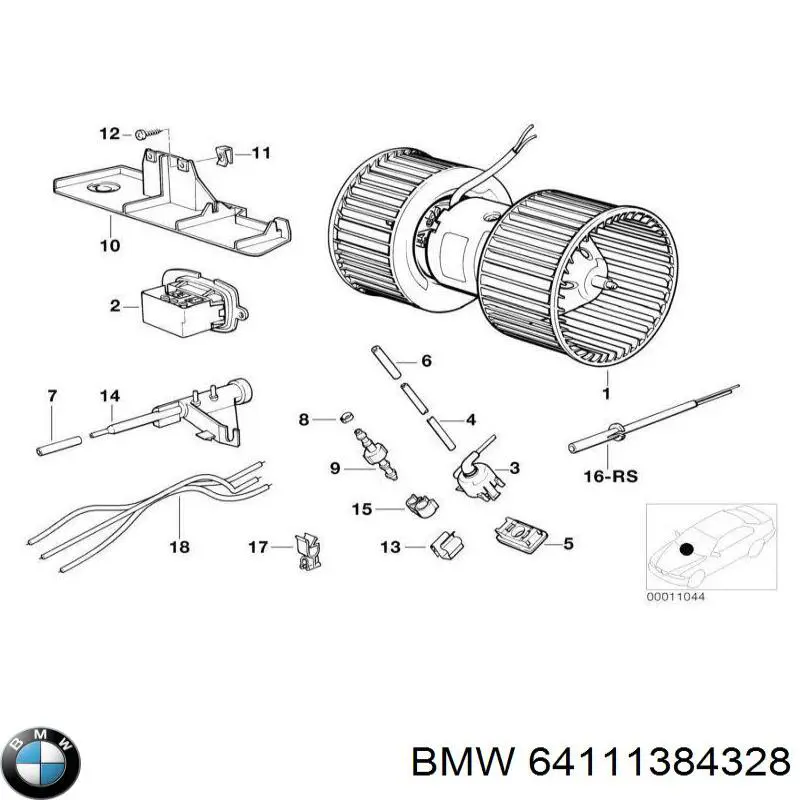 Резистор обігрівача BMW 64111384328 ціна, від 41.44 USD