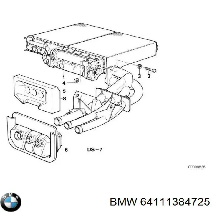 64111384725 BMW радіатор пічки (обігрівача)