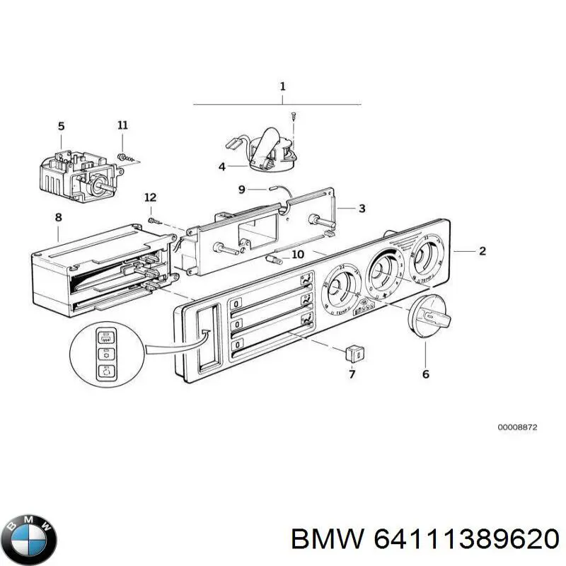 Регулятор вентилятора обігрівача BMW 64111389620 ціна, від 500.46 USD
