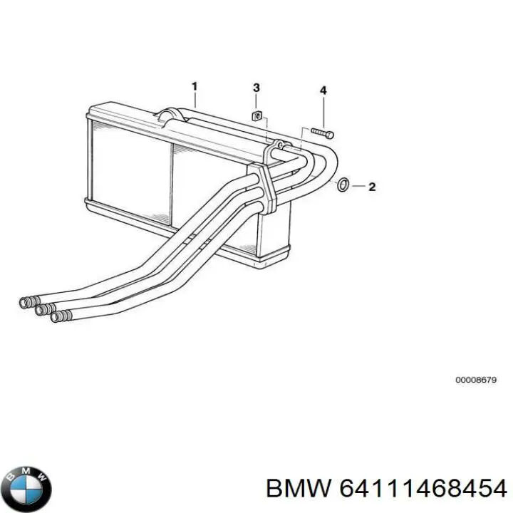 Радіатор пічки (обігрівача) BMW 64111468454 ціна, від 47.11 USD
