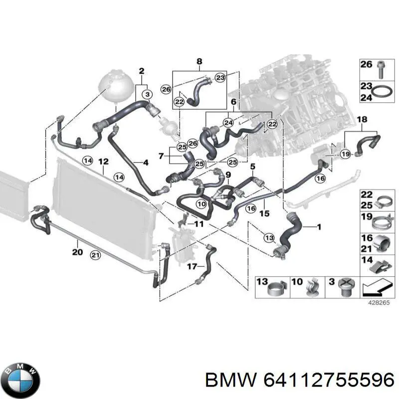  BMW 64112755596 ціна, від 3.17 USD
