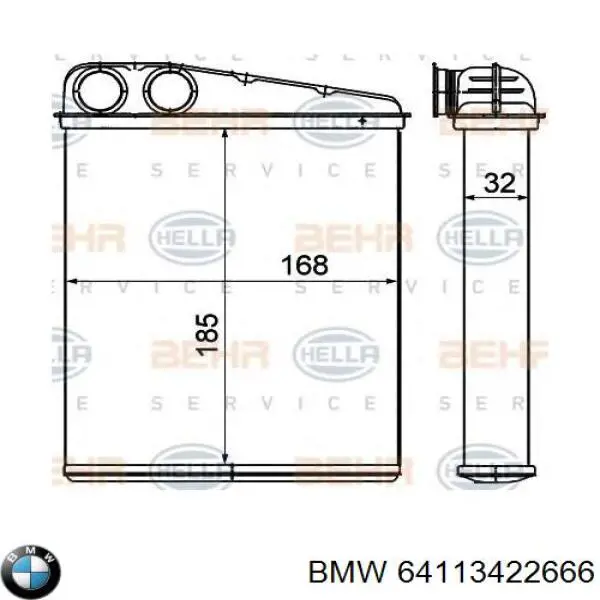 64113422666 BMW радіатор пічки (обігрівача)