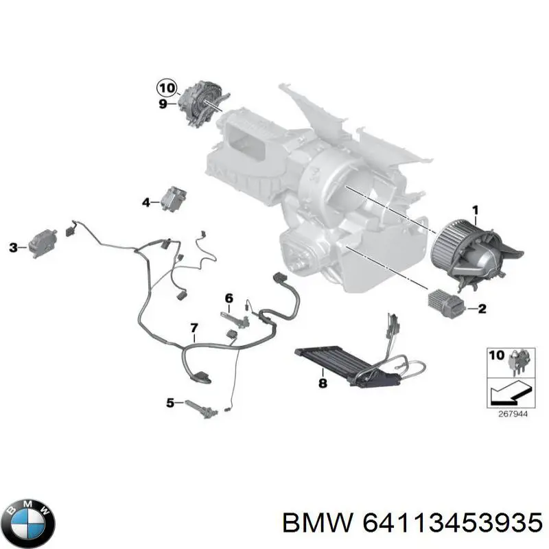 BMW 64113453935 ціна, від 87.40 USD