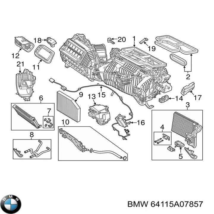 64119436680 BMW Блок управління клімат-контролем