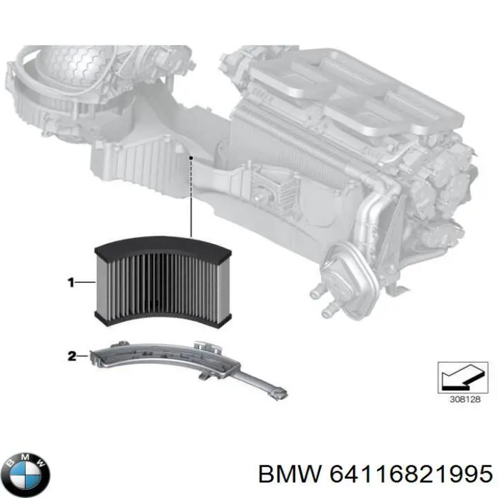 Купити 64116821995 BMW Фільтр салону вугільний