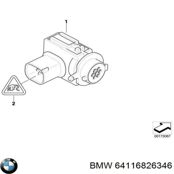 Датчик забруднення повітря 64116826346 BMW