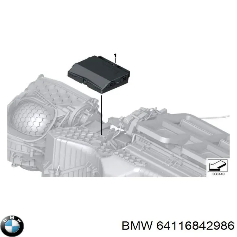 Модуль керування (ЕБУ) клімат-контролем 64116840451 BMW
