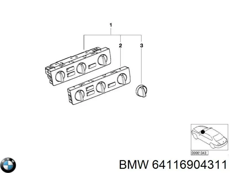  BMW 64116904311 ціна, від 177.31 USD
