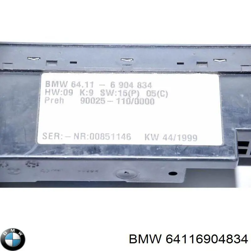 64116904834 BMW Механізм управління кондиціонером