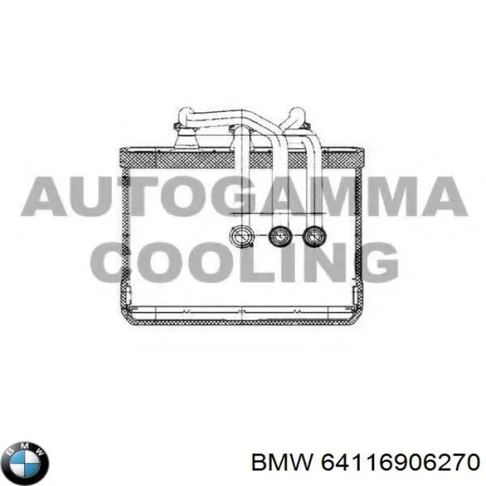 64116906270 BMW Радіатор опалювача салону