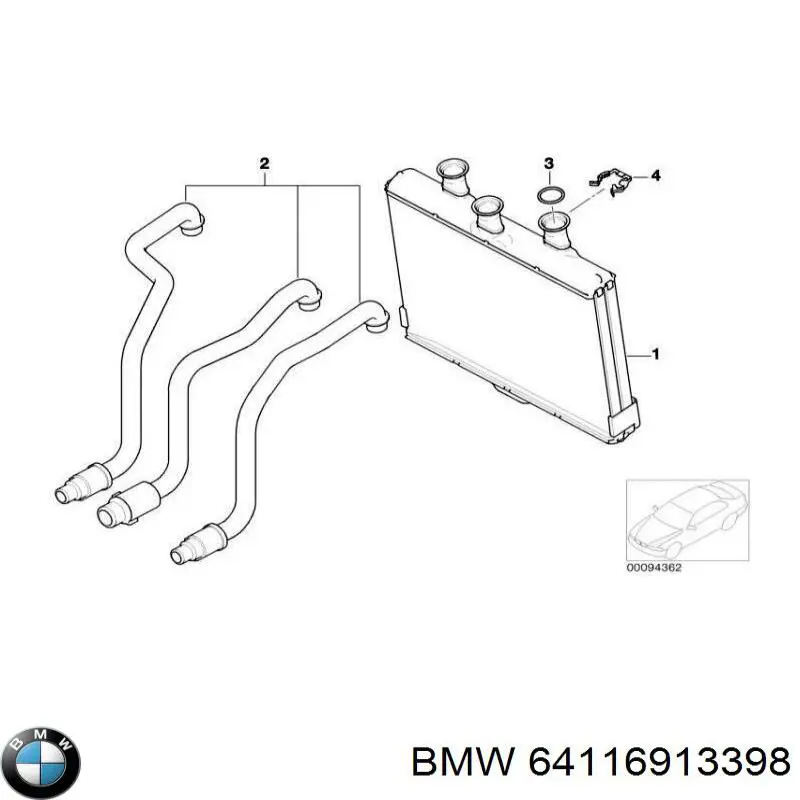 Купити 64116913398 BMW 