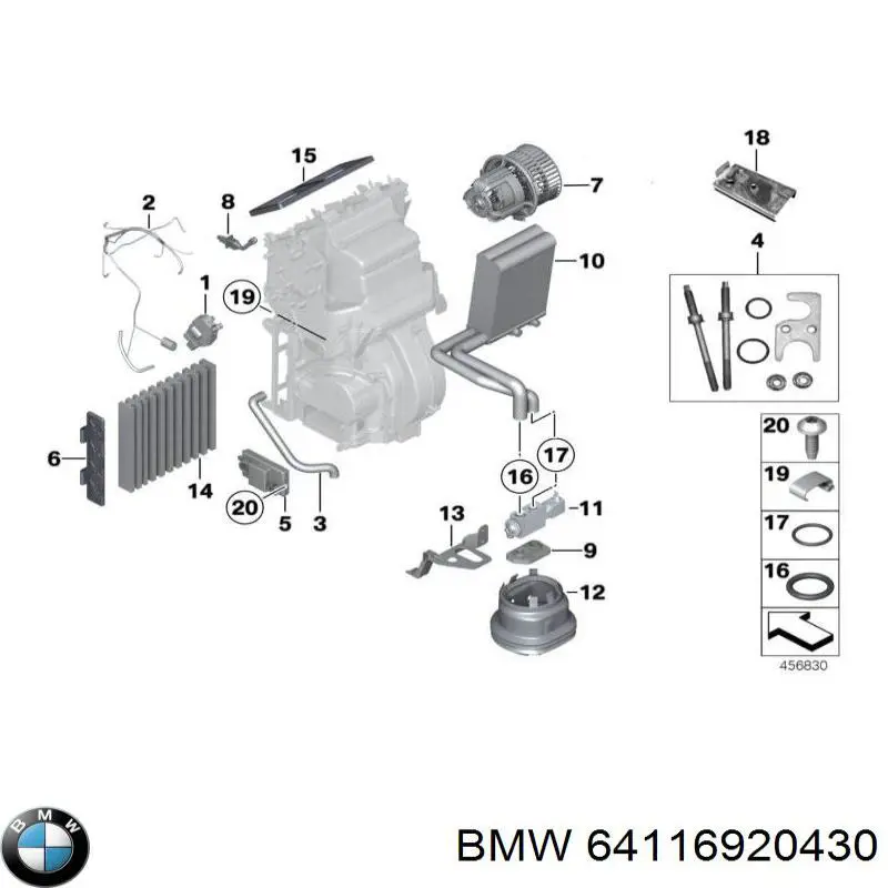 Купити 64116920430 BMW Датчик температури випарювача