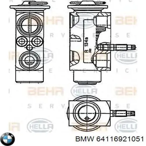 64116921051 BMW клапан trv, кондиціонера