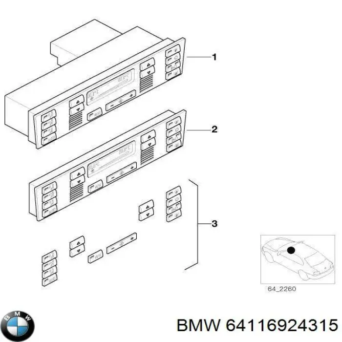 64116924315 BMW 