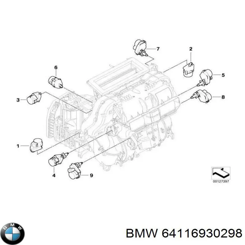 6942991 BMW Мотор заслінки печі