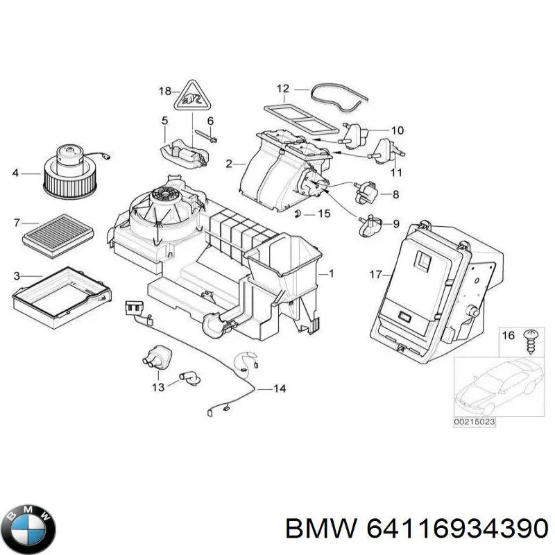 64116934390 BMW резистор (опір пічки, обігрівача салону)