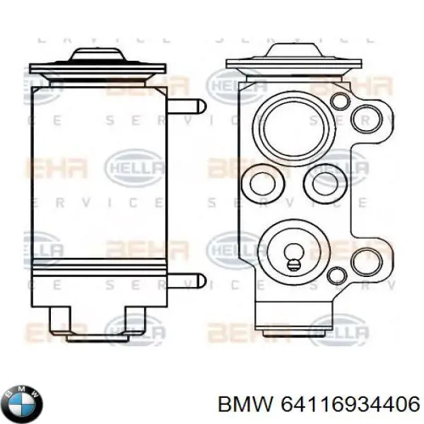 Клапан TRV, кондиціонера BMW 64116934406 ціна, від 8.29 USD