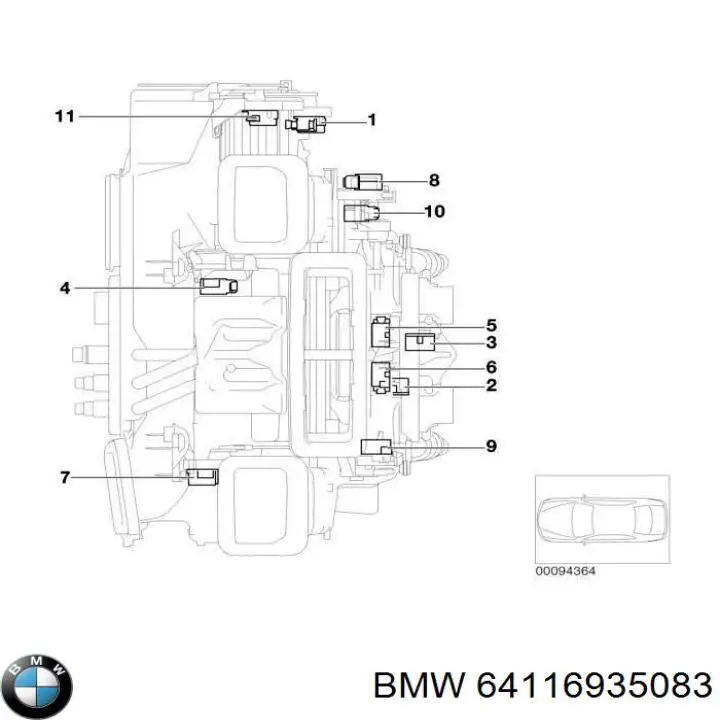  BMW 64116935083 ціна, від 12.67 USD