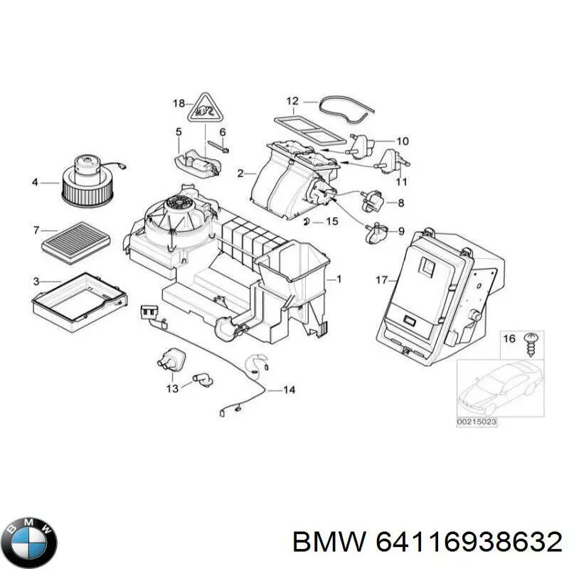 Купити 64116938632 BMW 
