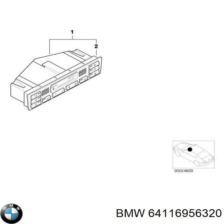 64116956320 BMW Механізм управління кондиціонером