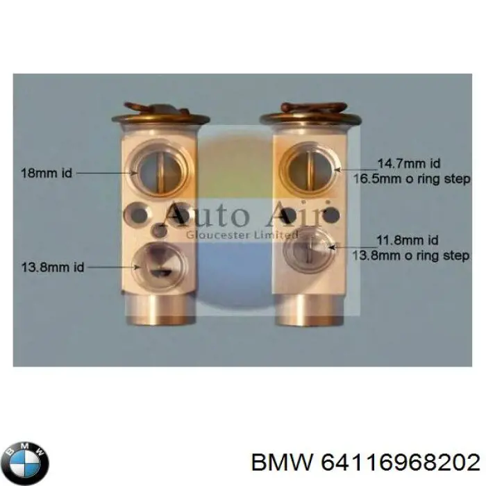 64116968202 BMW клапан trv, кондиціонера