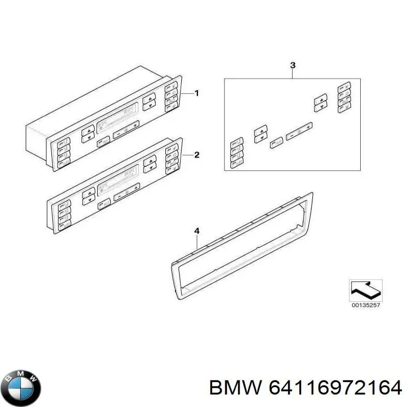64116972164 BMW Механізм управління кондиціонером