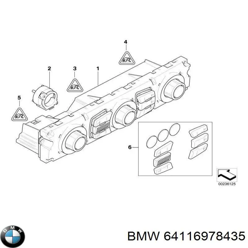 64116978435 BMW Механізм управління кондиціонером