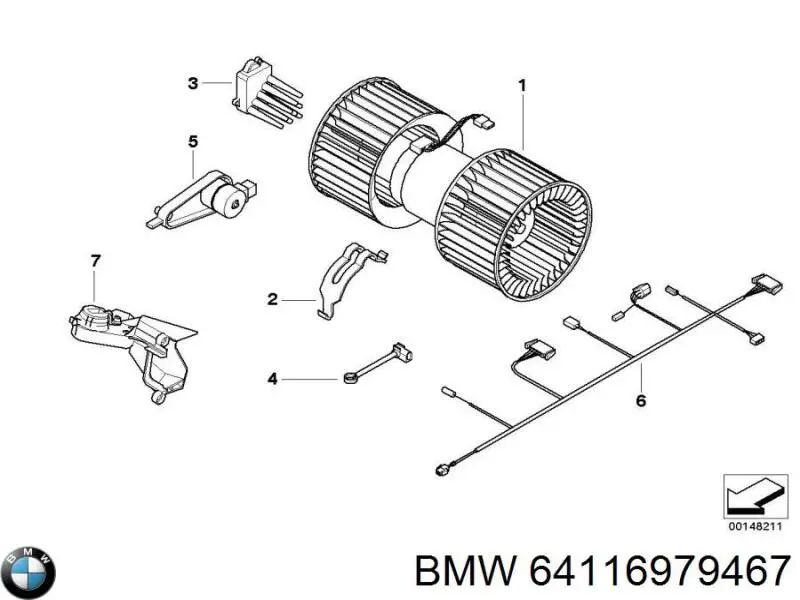  BMW 64116979467 ціна, від 6.33 USD